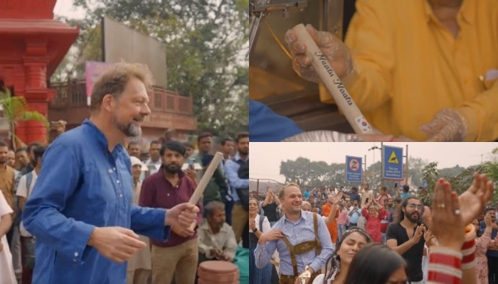 German Ambassador to India Dr Philipp Ackermann dances to Natu Natu along with his staff