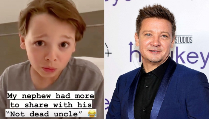 Jeremy Renners nephew does spot on impression of his not dead uncle