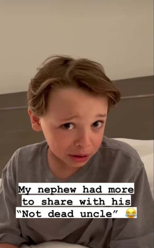 Jeremy Renners nephew does spot on impression of his not dead uncle