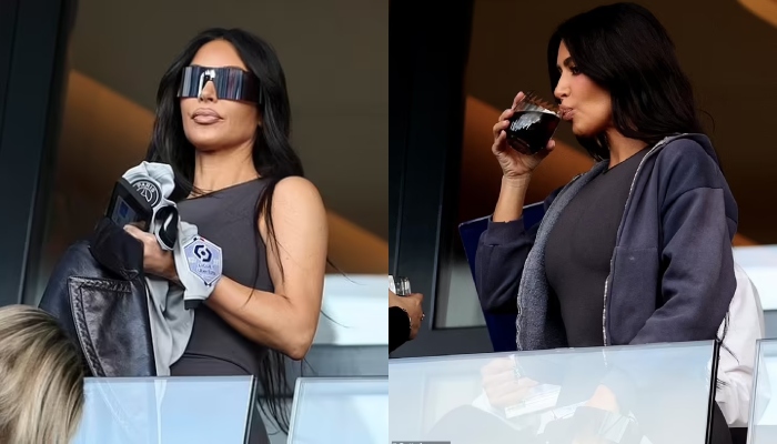 Kim Kardashian and Kendell Jenner unexpectedly spotted at a football match in Paris