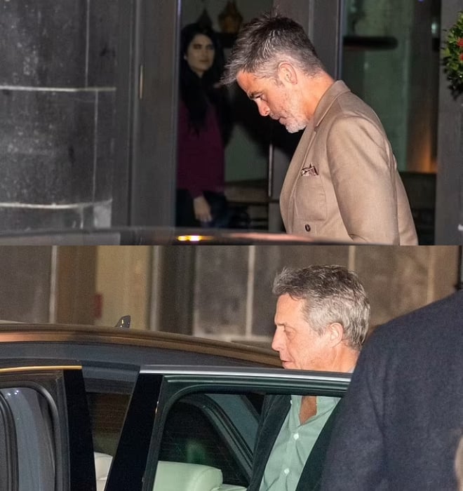 Dungeons & Dragons costars Hugh Grant and Chris Pine spotted at dinner together in Berlin