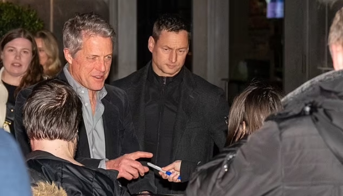 Dungeons & Dragons costars Hugh Grant and Chris Pine spotted at dinner together in Berlin