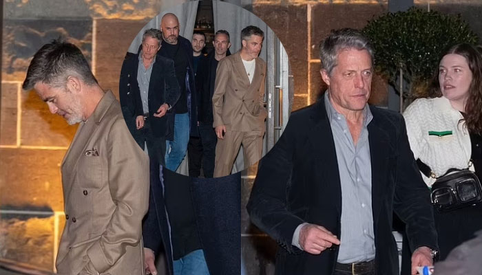 Dungeons & Dragons costars Hugh Grant and Chris Pine spotted at dinner together in Berlin