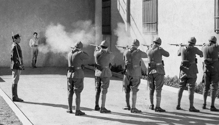 A representational image of a firing squad  by Shutterstock.