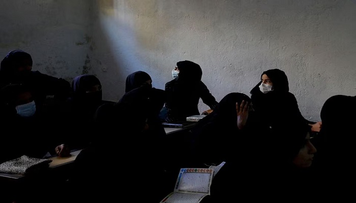 Afghan women learn how to read the holy Quran in a madrasa in Kabul, Afghanistan, October 8, 2022. — Reuters/File