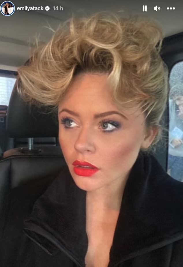 Emily Atack ditches blonde locks for Marilyn Monroe-inspired look