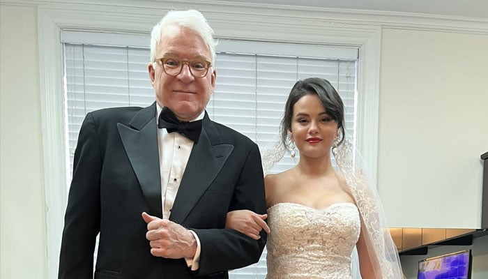 Selena Gomez has ‘Father of the Bride’ moment with co-star Steve Martin