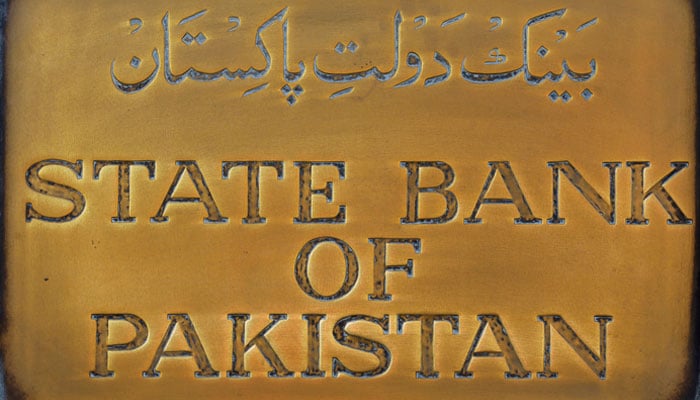 An undated image of the State Bank of Pakistan (SBP) plague. — Reuters/File