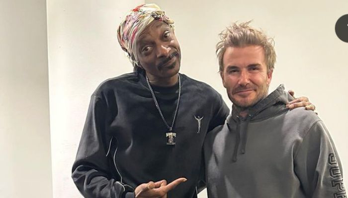 David Beckham discusses kids, grandkids and LA with Snoop Dogg