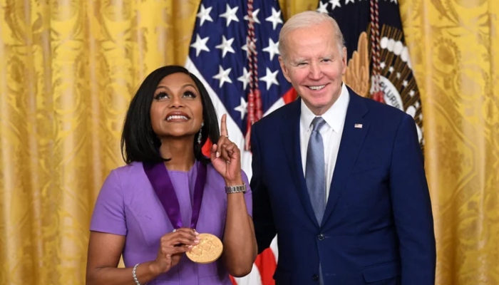 Mindy Kaling receives National Medal of Arts from Joe Biden, ‘it didn’t feel real’