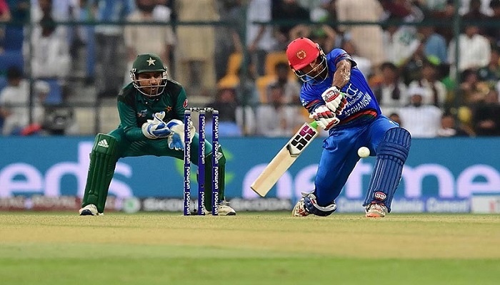 Afghanistan captain Mohammad Asghar plays a shot during the ODI Asia Cup cricket match between Pakistan and Afghanistan. — AFP/File