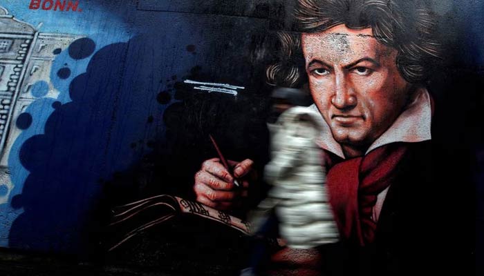 A mural of Ludwig van Beethoven ahead of his 250th birth anniversary in Bonn, Germany December 13, 2019. — Reuters