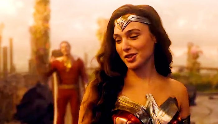 Shazam Fury Of The Gods Wonder Woman Scene and Justice League