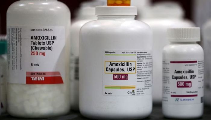 Amoxicillin penicillin antibiotics are seen in the pharmacy at a medical and dental health clinic in Los Angeles, California, US. — Reuters/File