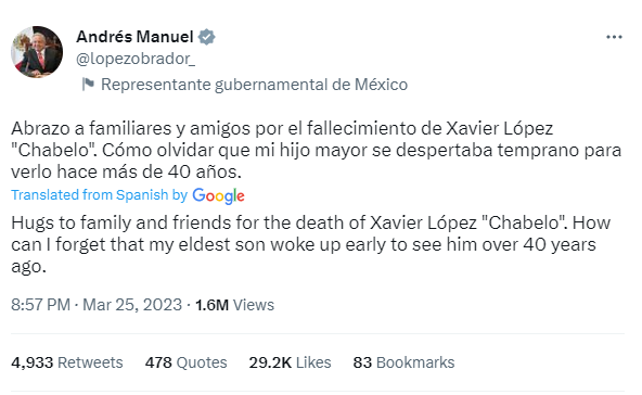 Mexican comic Xavier López Chabelo dies at 88