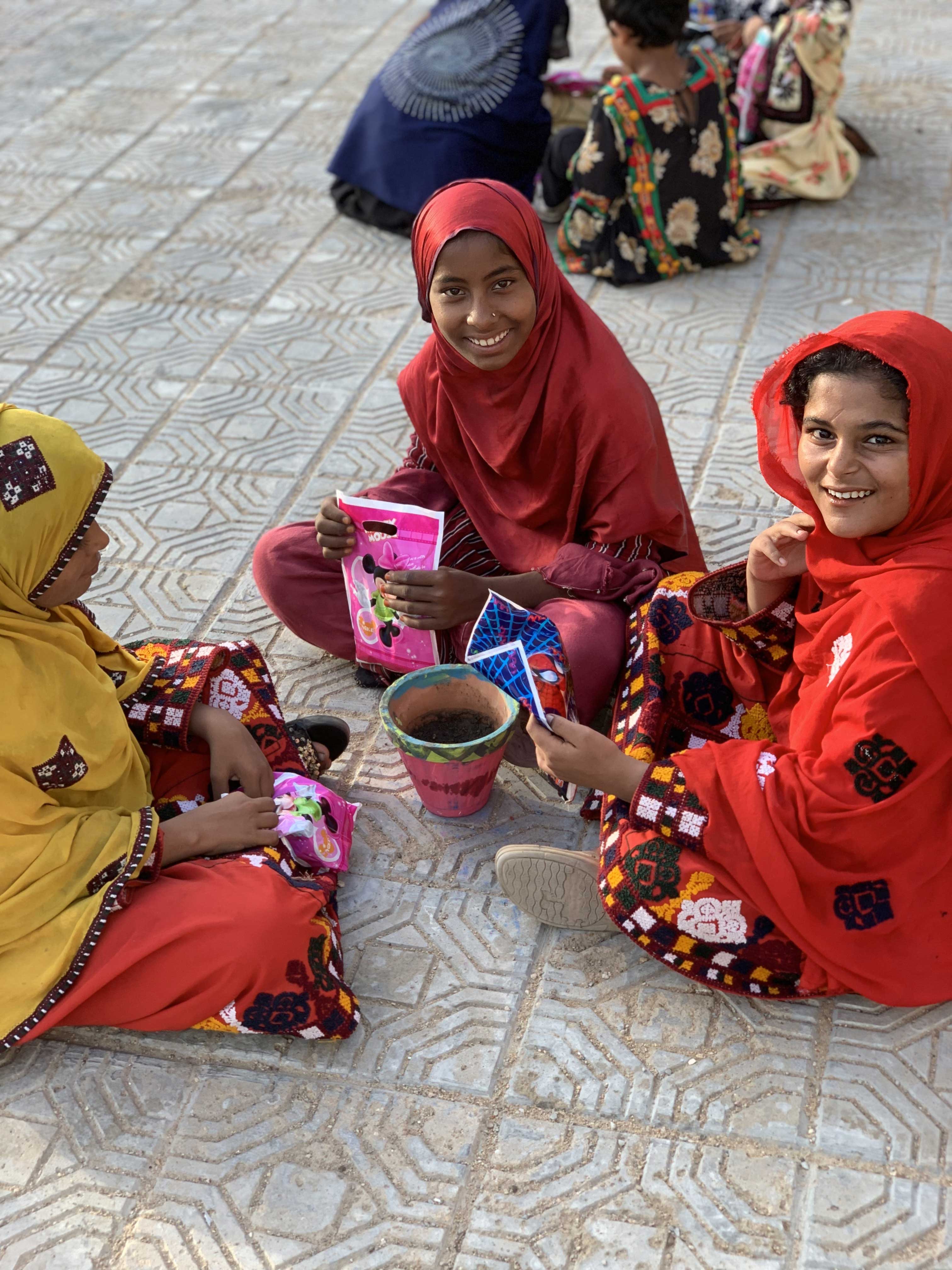 Female students of Sufiyans The Education House pose for the camera in the schools premises. — Photo by Sufiyan Ahmad