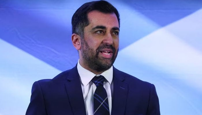 Humza Yousaf speaks as he is announced as the new Scottish National Party leader in Edinburgh, Britain March 27, 2023. — Reuters