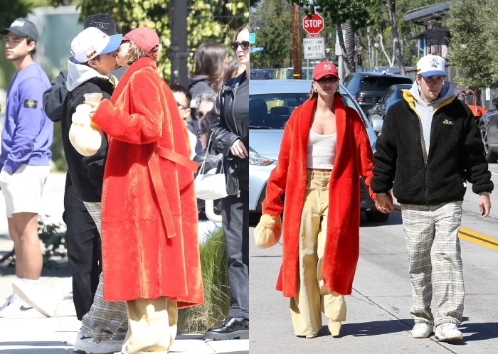 Hailey Bieber and Justin Bieber seen locking lips after brunch date in West Hollywood
