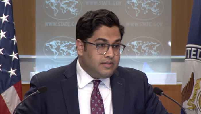 US State Department spokesperson Vedant Patel speaks during a media briefing. — State Department website screengrab