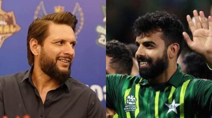 How did Shahid Afridi react to Shadab Khan breaking his record? 