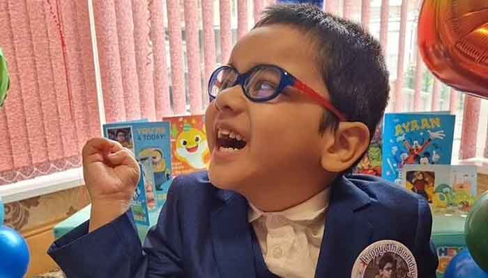 The picture shows five-year-old Muhammad Ayaan Haroon. — Daily Mail