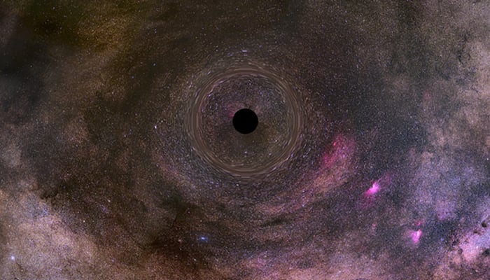 A representational image of a black hole. — NASA/File