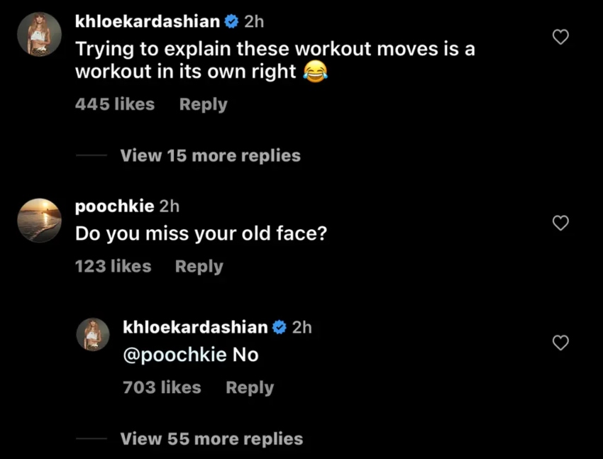 Khloé Kardashian hits back at troll who asked if she misses her ‘old face’