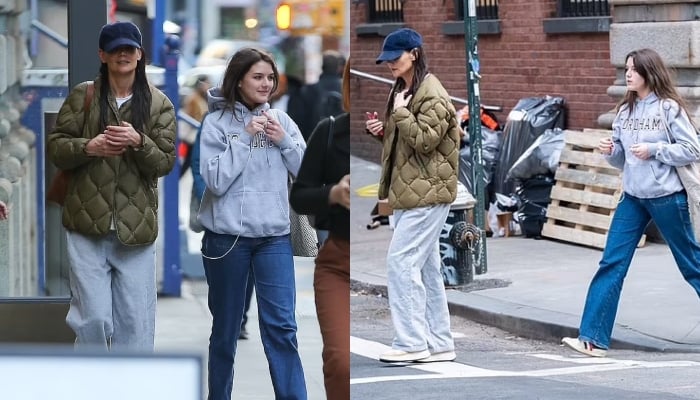 Katie Holmes enjoys strolling with daughter Suri Cruise in New York