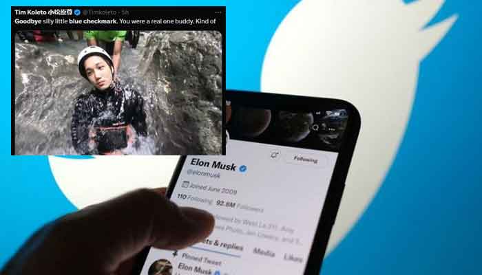 The picture shows Elon Musks Twitter account on a mobile phone. — AFP/File