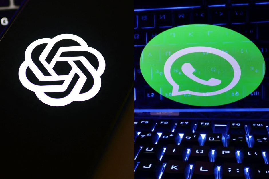 ChatGPT logo (left) and WhatsApp logo can be seen in this illustration. — AFP/Reuters/File