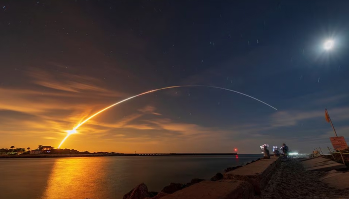 NASAs next-generation moon rocket, the Space Launch System (SLS) rocket with the Orion crew capsule, lifts off from launch complex 39-B on the unmanned Artemis 1 mission to the moon, seen from Sebastian, Florida, US on November 16, 2022. — Reuters