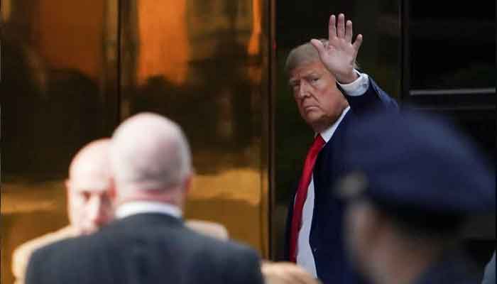 Former US President Donald Trump arrives at Trump Tower, after his indictment by a Manhattan grand jury following a probe into hush money paid to Stormy Daniels, in New York City, U.S April 3, 2023. — Reuters