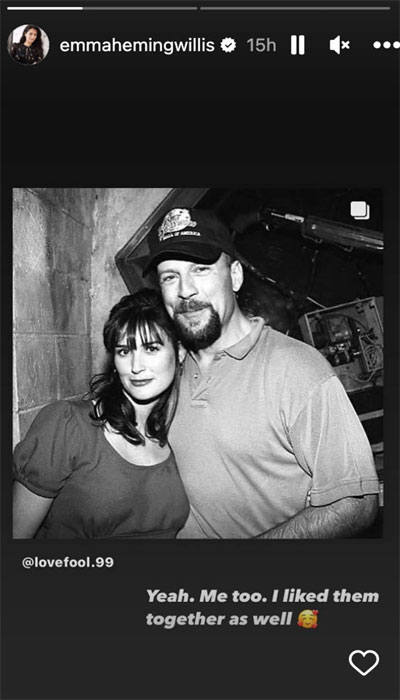 Bruce Willis wife Emma Heming admits she liked him, ex-wife Demi Moore ‘together’