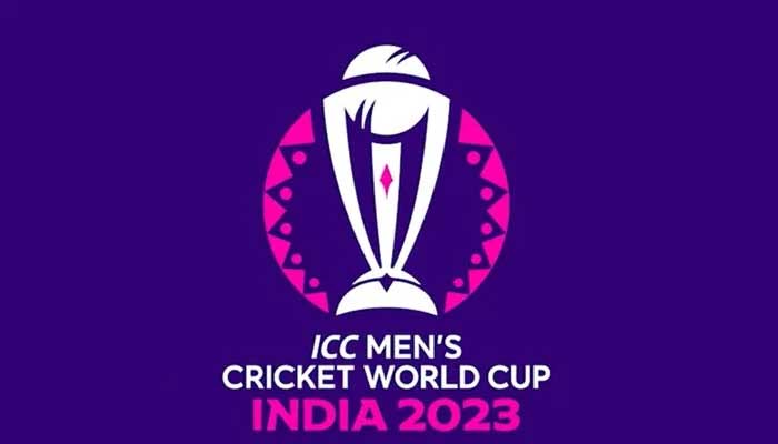 ICC World Cup 2023 branding. — ICC