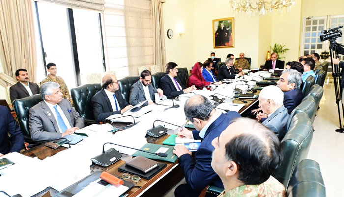 PM Shehbaz chairs the National Security Committees meeting in Islamabad on April 7, 2023. — PM Office