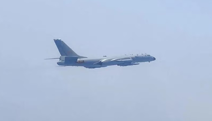 An aircraft of the Air Force under the Eastern Theatre Command of Chinas Peoples Liberation Army (PLA) takes part in a combat readiness patrol and Joint Sword exercises around Taiwan, at an undisclosed location in this handout image released on April 8, 2023. — Reuters