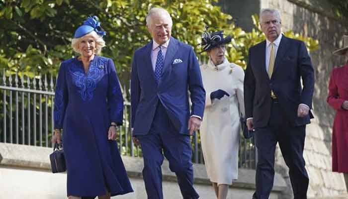 Prince Andrew appears in high spirit as he attends first Easter service of King Charles reign