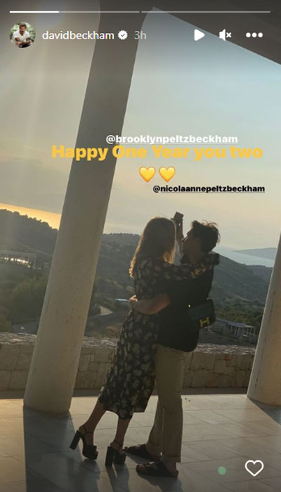 Brooklyn, Nicola quash feud rumours by celebrating wedding anniversary with David, Victoria