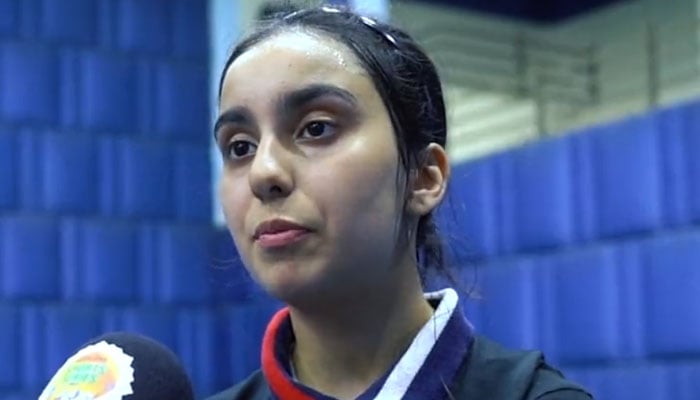 Pakistans table tennis player Perniya Khan.  — Twitter/@Sports_BoardPB