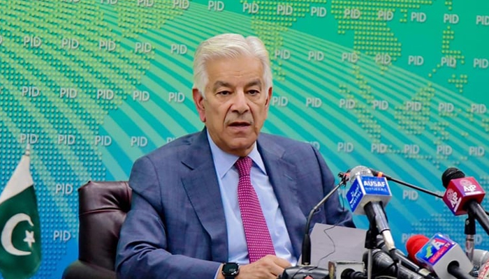 Defence Minister Khawaja Asif. — PID/File