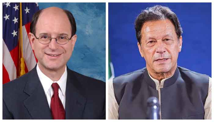 US Congressman Brad Sherman (L) and former prime minister Imran Khan. — Congress website/PTI Instagram/File