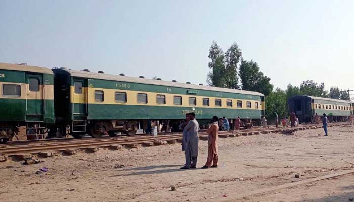 People at a railway station in Larkana on November 10, 2022. — PPI