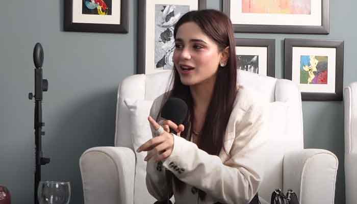 Pakistani singer Aima Baig speaking during a podcast. — Instagram/@aima_baig_official