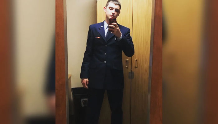 The photo was obtained on April 14, 2023, from Instagram, showing suspected intelligence leaker Jack Teixeira.