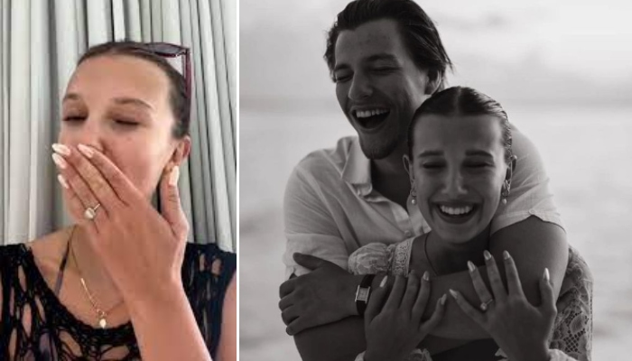 Millie Bobby Brown gives fans rare look at her engagement ring in new video