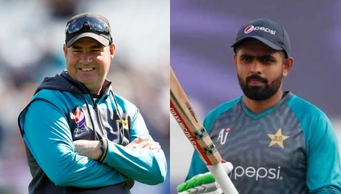 Mickey Arthur (left) and Babar Azam. — Reuters