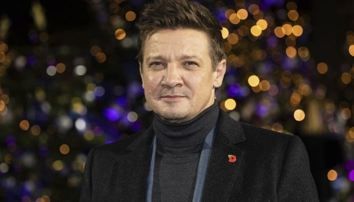 Jeremy Renner visits amazing hospital staff after snow plow accident