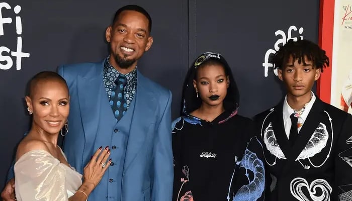 Will Smith cheers on Willow and Jaden from the crowd at Coachella 2023