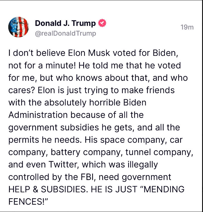 Trump claims FBI illegally controlled Elon Musks Twitter company