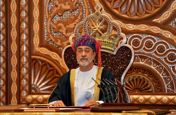 Sultan Haitham bin Tariq al-Said gives a speech after being sworn in before the royal family council in Muscat, Oman January 11, 2020. — Reuters/File
